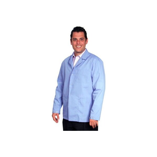 Superior Surgical Manufacturing Unisex Microstat ESD Short Coat, Blue, M 425M - main